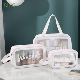 rhig bolsa de almacenamiento de alta capacidad portátil bolsa de lavado bolsa de cosméticos para viajes a prueba de agua translúcido de las mujeres mate/multicolor