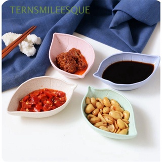 TERNSMILEESQUE Practical Seasoning Bowl Sauce Vinegar Leaf-shaped Dish Tableware Salt Sauce Oil Kitchen Small Plates/Multicolor