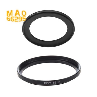 2PCS Camera Replacement Metal 49mm-52mm Step Up Filter Ring Adapter with 77mm-58mm Black Step Down Ring Adapter