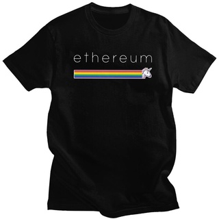 Ethereum Unicorn T Hombres Pure Tee Manga Corta Crypto Eth Blockchain Moneda Criptomoneda Camiseta