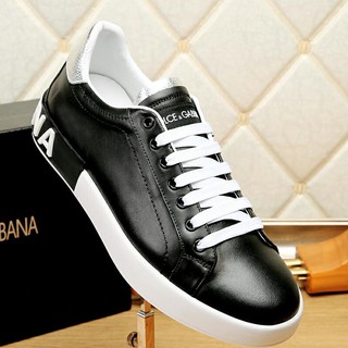 [COD] D & G Dolce Gabbana Negro Blanco Suela Zapatillas Para Hombre