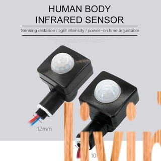 livinghall Mini Sensor Infrarrojo De Cuerpo Humano Ultrafino Interruptor LED Luz De Inundación PIR Movimiento Ajustable