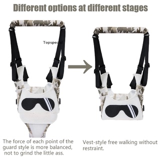 WALKER [topspecial] arnés para caminar xidajie ajustable extraíble para niños, cinturón protector transpirable para bebé, camuflaje.