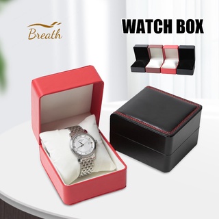 reloj caja de almacenamiento con almohada solo reloj de regalo casos de joyería brazalete pulsera reloj caja de regalo para hombres mujeres