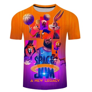 Space Jam: un nuevo legado cosplay camiseta de manga corta Tops suelto transpirable alta calidad Tee Bunny Jersey