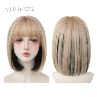 Yjjjlin1012 peluca para el cabello corto Net de lacio/alfombrilla de pelo completo para el cabello/película para el cabello/hebilla/hebilla interior