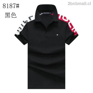TOMMY HILFIGER men summer high quality cotton black white casual slim short-sleeve polo-shirts formal office buisness lapel