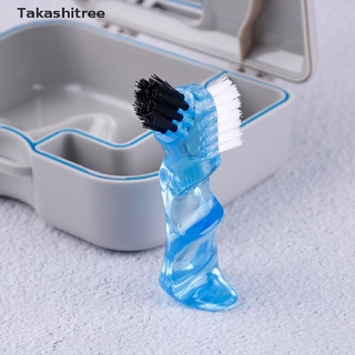 Takashitree/dentadura dientes falsos caja de almacenamiento con espejo y cepillo limpio productos populares
