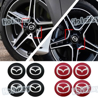 4pcs 65/56 mm logotipo de neumáticos de coche emblema de la rueda central de la tapa de la tapa de la rueda pegatinas de la insignia de la rueda pegatinas para Mazda 2 3 5 6 CX-3 CX-5 CX-7 CX-9 MX-3 MX-5 RF MX-6 RX-7 RX-8 Axela Atenza Mazdaspeed estilo pegatinas decoración