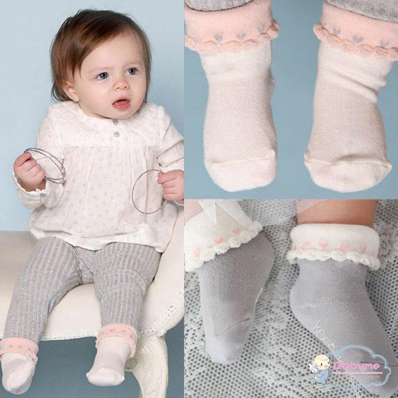babyme - calcetines antideslizantes de algodón para bebé y niña
