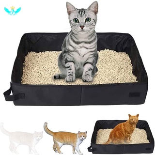 Wf portátil gato inodoro de viaje gato inodoro gato caja de arena portátil gato caja de arena plegable gato camada para gatos