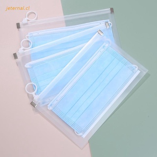 JET Mask Storage Bag Anti Dust Disposable Face Masks Save Bag Holder Keeper Pouch Portable Waterproof Zipper Pocket for Travel Office