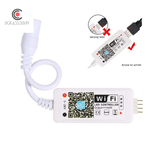Control remoto WiFi LED funciona con Alexa/Google Home Control de voz para 5050/3528 RGB LED tira de luces cambio/Dimmer/temporizador/función activada por sonido - gratis iOS/Android APP Control