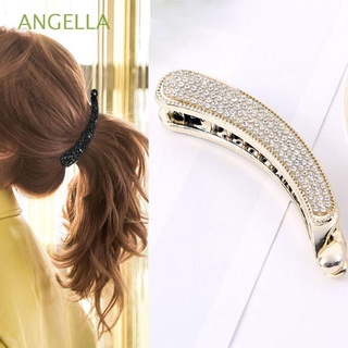 angella mujeres horquilla corea accesorios para el cabello clip garra cristal diamantes de imitación moda headwear clásico simple plátano barrette/multicolor