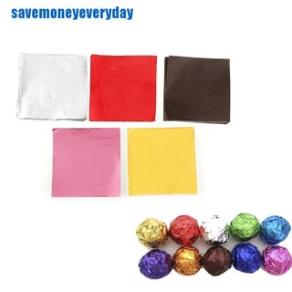 [save] 100 piezas de papel de aluminio para fiesta de Chocolate, dulces cuadrados, dulces [ph]