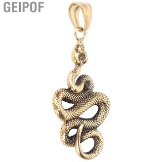 geipof cremallera tira de titanio de acero en forma de serpiente colgantes accesorios de ropa para hombre viejo