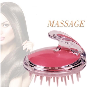 cepillo de pelo de masaje de silicón para shampoo y limpieza del cabello/escóndago Para lavado De cabello (1)