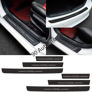 Carbon Fiber Car Door Side Threshold Bar Strip Bumper Door Step Anti-Stepping Protection Sticker Anti-collisi Pedal Decoration Strip for MG ZS HS MG3 MG5 MG6 MG7 TF ZR (1)