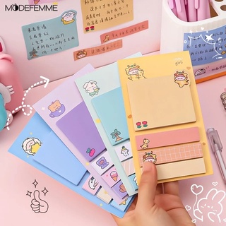 80Sheets/Set Cute Self-Adhesive Index Post-it Sticky Notes / Four Styles Index Memo Pad Bookmarks Paper for School Office (1)