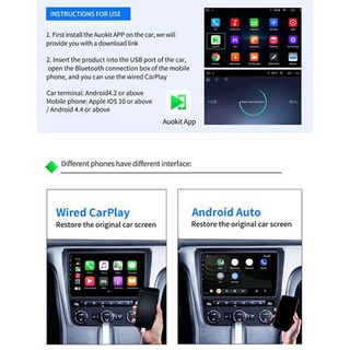 Carlinkit Carplay/Android Auto Dongle Para Sistema Pantalla Smart Link Soporte Espejo-IOS 14 Mapa Música (5)
