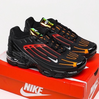 Originais Nike Air Max Plus III Men's running Sapatos Calçados Esportivos Tênis Tamanho Grande --black white (1)