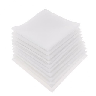20 pañuelos de algodón para hombre, color blanco puro, color blanco