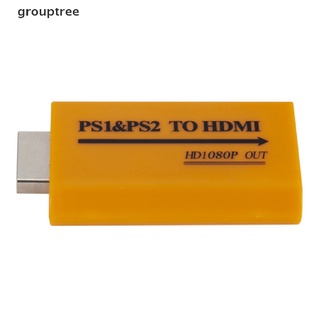 grouptree 1080p hd ps1/ps2 a hdmi audio video convertidor adaptador para proyector hdtv cl