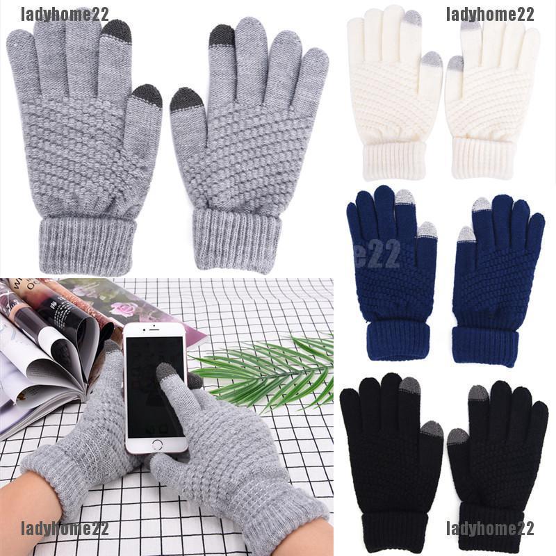 guantes de lana cálidas de punto para invierno/guantes de pantalla táctil para hombre/mujer/guantes de invierno