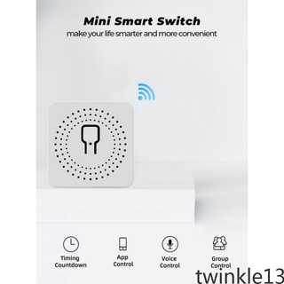 16a Mini interruptor Inteligente Wifi Temporizador Temporizador inalámbrico De automatización doméstica compatible con Tuya Alexa bubble twinkle13