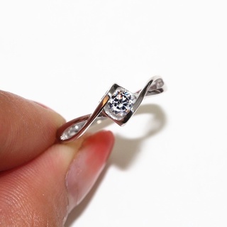 S925 plata ajustable para mujer anillo de diamantes de moda plata de boda