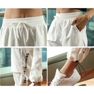 nike 100% original pantalones deportivos de las mujeres sueltos de secado rápido correr cordón cintura alta elástica yoga pantalones (9)