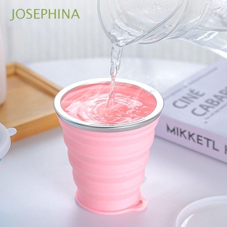 josephina 1 taza plegable de moda plegable taza de agua de viaje taza deportiva creativa retráctil silicona con cuerda de mano 3 capacidades vajilla/multicolor