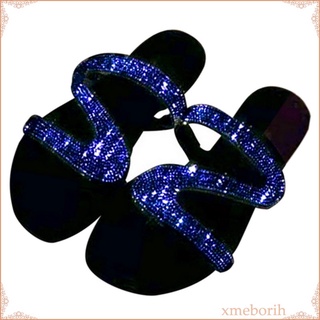 Glitter Mujer Zapatillas Sandalias Diapositivas Con Punta Abierta Diamantes De Imitacin