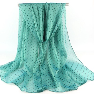 2021 nuevo shuiyu pequeño lunares impreso regalo bufanda color gasa chal playa protección solar mate foto bufanda mujer