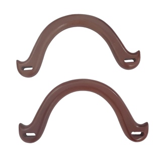 2 x mangos sólidos de repuesto de madera monedero asas para bricolaje bolsos arco bolsa (4)