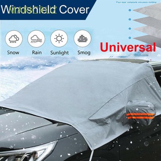 MARICRUZ Universal coche cubierta de nieve invierno Protector desol coche parabrisas cubierta camiones impermeable a prueba de polvo Protector de lluvia espejo cubre pantalla Protector de sol/Multicolor (1)