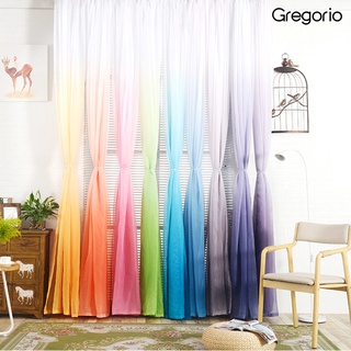 gretm - cortina de tul de color degradado para ventana, dormitorio, decoración del hogar