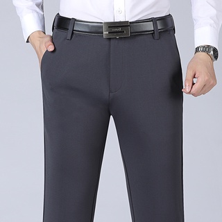 ceo hombres pantalones de negocios formal pantalones officetrousers recto suelto negro largo hombre casual pantalón de gran tamaño 28 40 (1)