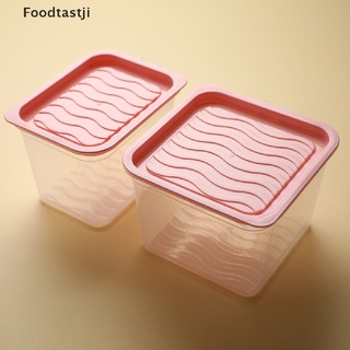 [foodtastji] organizador de refrigerador recipiente de alimentos con tapa mango de plástico fresco caja de mantenimiento.