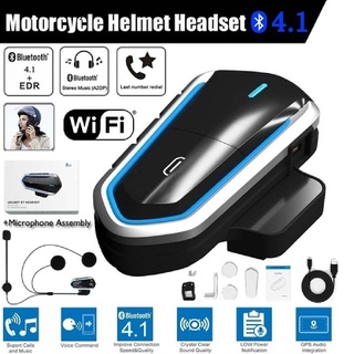 [meti] casco de motocicleta intercomunicador bluetooth auriculares interphone radio fm impermeable ffy
