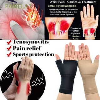 pamela1 1 par de guantes de terapia transpirable para artritis, protector de muñeca reumatoide, cuidado de la salud, anti artritis, alivio del dolor, manga de compresión lavable, soportes de muñeca de mano, multicolor