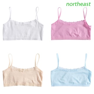 northeast Young Girls Lace Bra Puberty Teenage Soft Cotton Underwear Training Bra Clothing