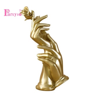 Estatua de resina de oro para decoración del hogar estatuas estatuas abstractas escultura ern figuritas amor rosa estatua presente