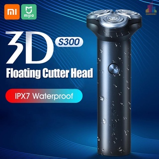 xiaomi mijia s300 afeitadora eléctrica 3d flotante ipx7 impermeable maquinilla de afeitar tipo c carga seca y húmeda uso barba afeitado