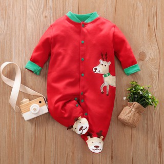 Navidad baju ropa de bebé mameluco +sombrero conjunto niños niñas niños rojo santa disfraz (7)