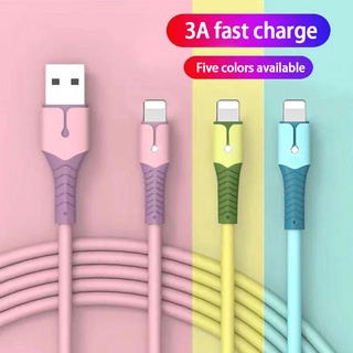 ☛ USB Data Cable For iPhone 12 Mini 12 Pro Max X XR 11 XS 8 7 6s Liquid Silicone Charging Cable USB Data Cable Phone Charger Cable ZORBT