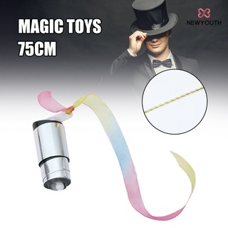 magic prop juguetes de plástico varitas mágicas elásticas varitas mágicas juguetes de seda bufandas de aro dorado varitas