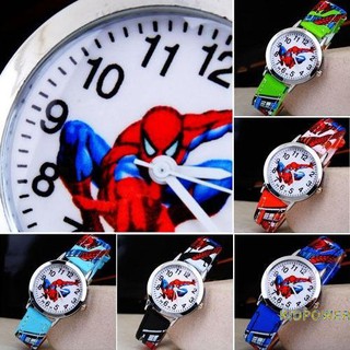 .eo-regalo para niños moda spiderman reloj lindo de dibujos animados relojes de niños