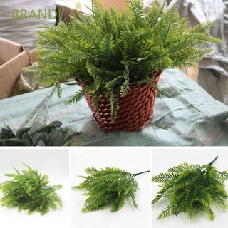 BRANDI verde hoja persa arbustos planta Artificial helecho oficina adornos falsos follaje hierba 7 cabezas decoración del hogar/Multicolor