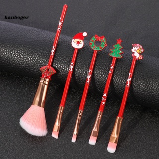Han_ Red Beauty Brush Christmas Makeup Brushes Set Handle Tools Uniform Shading for Female